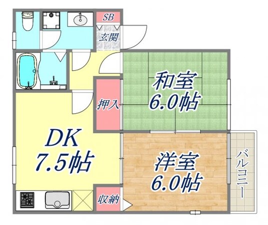 リバーサイド西宮の物件間取画像